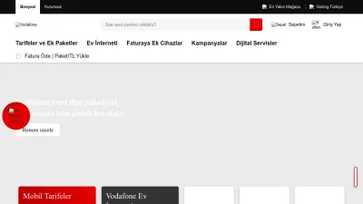 Screenshot preview of vodafone.com.tr