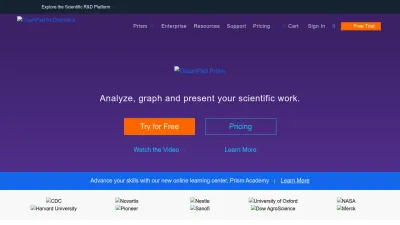 Screenshot preview of graphpad.com