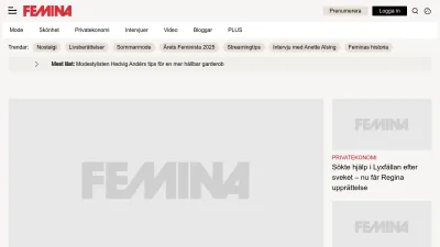 Screenshot preview of femina.se