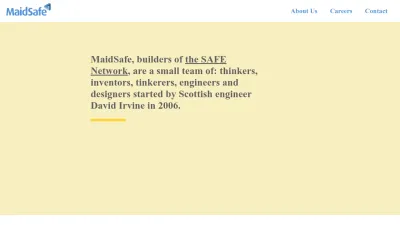 Screenshot preview of maidsafe.net