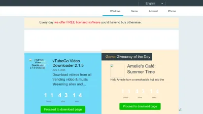 Screenshot preview of giveawayoftheday.com