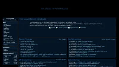 Screenshot preview of vndb.org