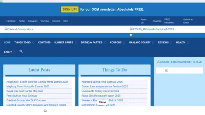 Screenshot preview of oaklandcountymoms.com
