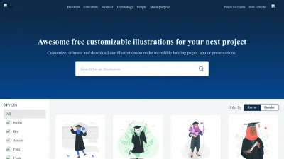 Screenshot preview of storyset.com