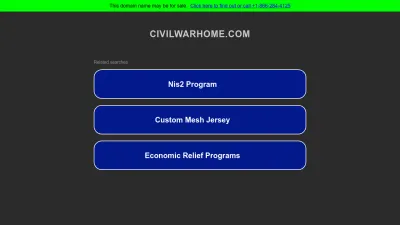 Screenshot preview of civilwarhome.com