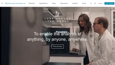 Screenshot preview of nanoporetech.com