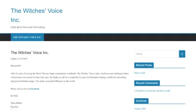 Screenshot preview of witchvox.com