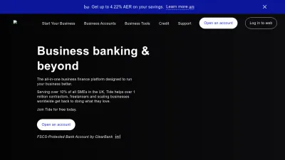 Screenshot preview of tide.co