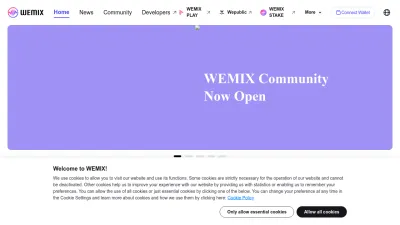 Screenshot preview of wemix.com