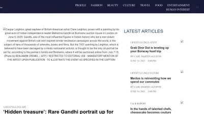 Screenshot preview of lifestyle.inquirer.net