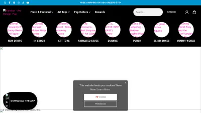 Screenshot preview of kidrobot.com