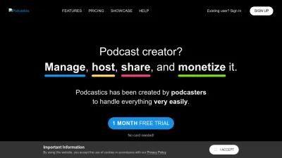 Screenshot preview of podcastics.com