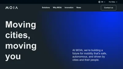 Screenshot preview of moia.io