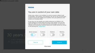 Screenshot preview of vestas.com