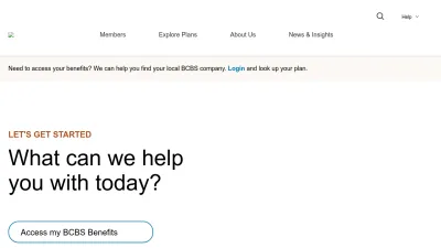 Screenshot preview of bcbs.com