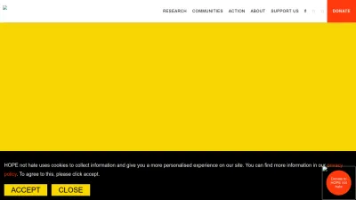 Screenshot preview of hopenothate.org.uk