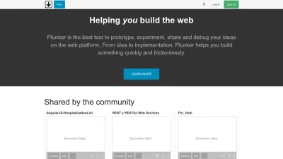 Screenshot preview of plnkr.co