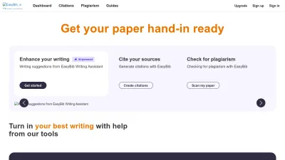 Screenshot preview of easybib.com