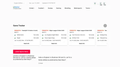 Screenshot preview of mykhel.com