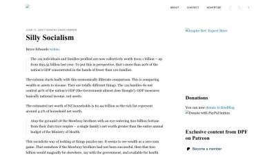Screenshot preview of kiwiblog.co.nz
