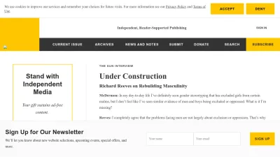 Screenshot preview of thesunmagazine.org