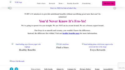 Screenshot preview of tcby.com