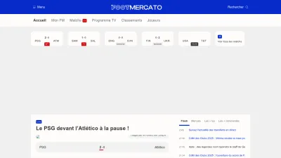 Screenshot preview of footmercato.net