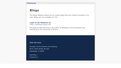 Screenshot preview of blogs.illinois.edu