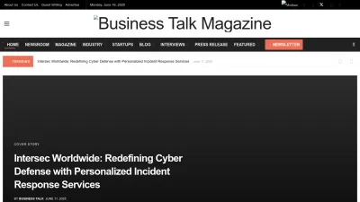 Screenshot preview of businesstalkmagazine.com
