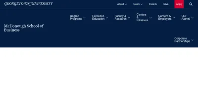 Screenshot preview of msb.georgetown.edu