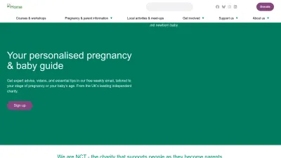 Screenshot preview of nct.org.uk
