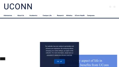 Screenshot preview of uconn.edu