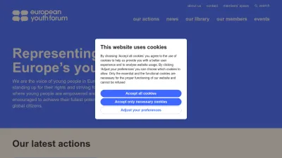 Screenshot preview of youthforum.org