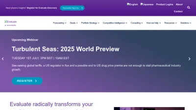 Screenshot preview of evaluate.com