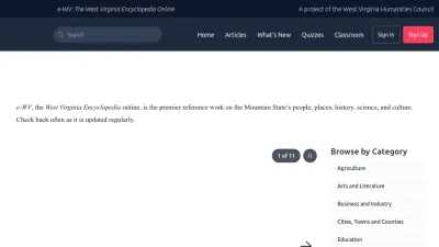 Screenshot preview of wvencyclopedia.org