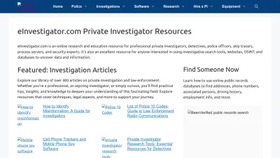 Screenshot preview of einvestigator.com
