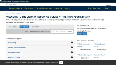 Screenshot preview of libguides.umflint.edu