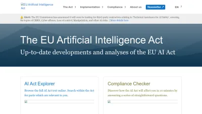Screenshot preview of artificialintelligenceact.eu