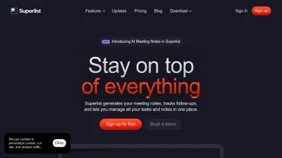Screenshot preview of superlist.com