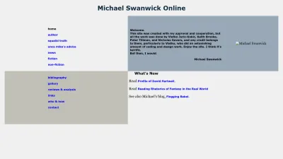 Screenshot preview of michaelswanwick.com