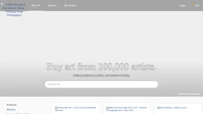 Screenshot preview of artpal.com
