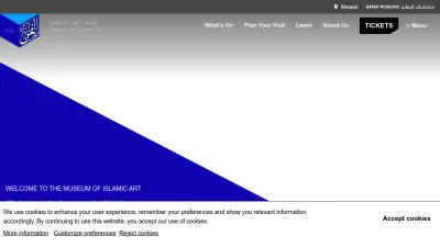 Screenshot preview of mia.org.qa