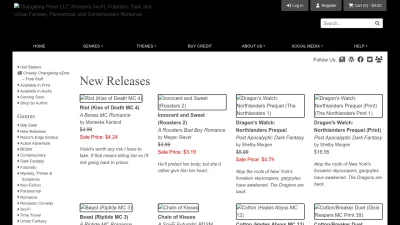 Screenshot preview of changelingpress.com