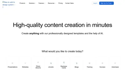 Screenshot preview of emaze.com