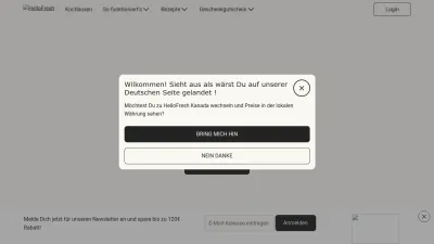 Screenshot preview of hellofresh.de
