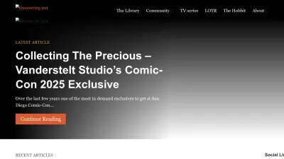 Screenshot preview of theonering.net