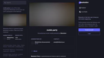 Screenshot preview of mstdn.party