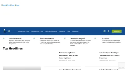 Screenshot preview of 27east.com