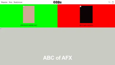 Screenshot preview of 032c.com