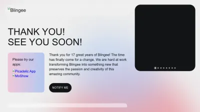 Screenshot preview of blingee.com